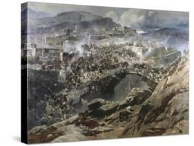 The Siege of Akhoulgo, 1888-Franz Roubaud-Stretched Canvas