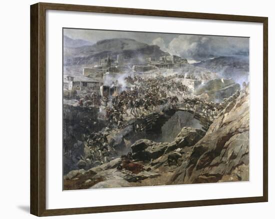 The Siege of Akhoulgo, 1888-Franz Roubaud-Framed Giclee Print