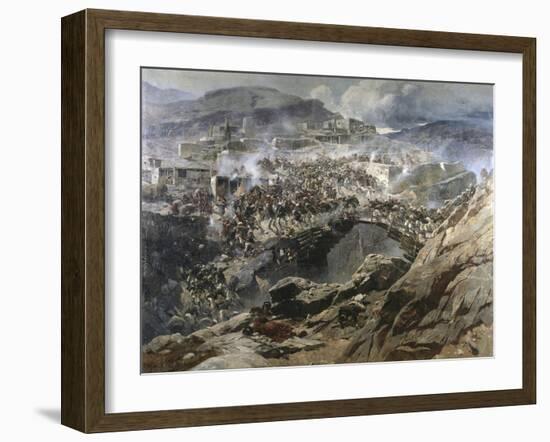 The Siege of Akhoulgo, 1888-Franz Roubaud-Framed Giclee Print