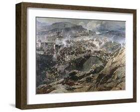 The Siege of Akhoulgo, 1888-Franz Roubaud-Framed Giclee Print