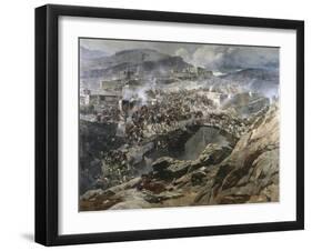 The Siege of Akhoulgo, 1888-Franz Roubaud-Framed Giclee Print