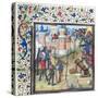 The Siege of Antioch. Miniature from the Historia by William of Tyre, 1460S-null-Stretched Canvas