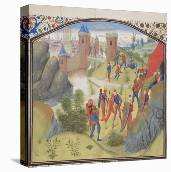 The Siege of Antioch. Miniature from the Historia by William of Tyre, 1460S-null-Stretched Canvas