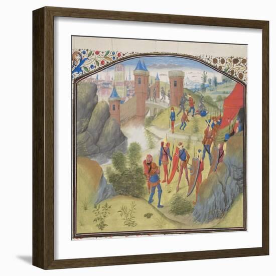 The Siege of Antioch. Miniature from the Historia by William of Tyre, 1460S-null-Framed Giclee Print