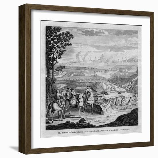 The Siege of Barcelona Taken by the Earl of Peterborough in the Year 1705-Charles Mordaunt-Framed Giclee Print