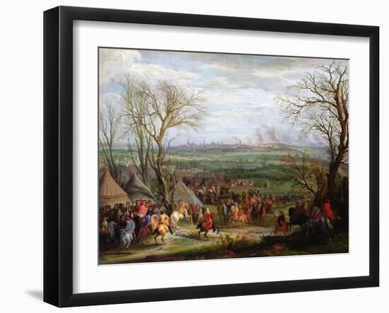 The Siege of Cambrai by Louis XIV King of France and Navarre, in 1677 (Oil on Canvas)-Adam Frans van der Meulen-Framed Giclee Print