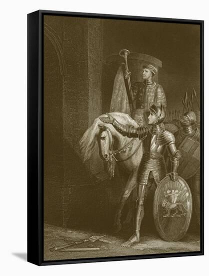 The Siege of Harfleur-James Northcote-Framed Stretched Canvas