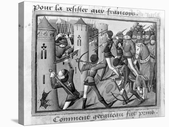 The Siege of Jargeau, October 1428, 1484-Martial De Paris-Stretched Canvas