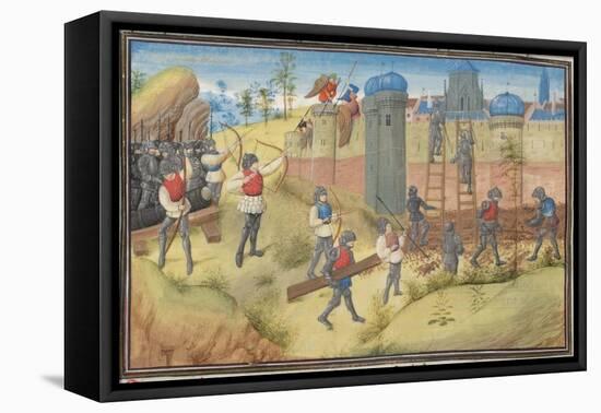 The Siege of Jerusalem, 1099. Miniature from the Historia by William of Tyre, 1460S-null-Framed Stretched Canvas