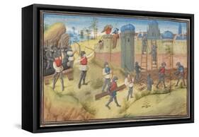 The Siege of Jerusalem, 1099. Miniature from the Historia by William of Tyre, 1460S-null-Framed Stretched Canvas