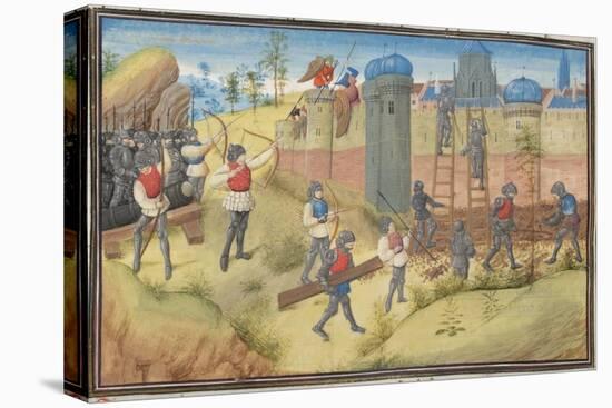 The Siege of Jerusalem, 1099. Miniature from the Historia by William of Tyre, 1460S-null-Stretched Canvas