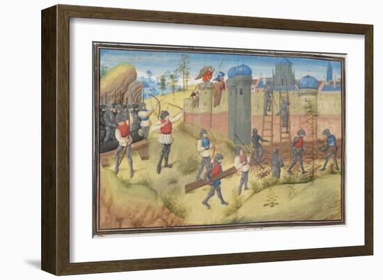 The Siege of Jerusalem, 1099. Miniature from the Historia by William of Tyre, 1460S-null-Framed Giclee Print