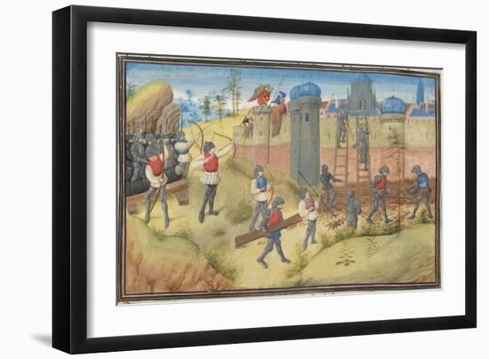 The Siege of Jerusalem, 1099. Miniature from the Historia by William of Tyre, 1460S-null-Framed Giclee Print