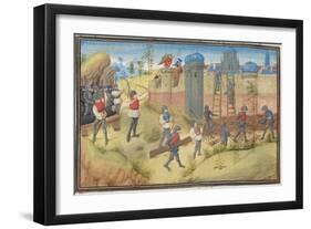 The Siege of Jerusalem, 1099. Miniature from the Historia by William of Tyre, 1460S-null-Framed Giclee Print