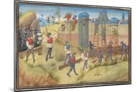 The Siege of Jerusalem, 1099. Miniature from the Historia by William of Tyre, 1460S-null-Mounted Giclee Print