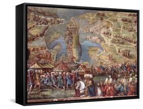 The Siege of Malta. Detail-Matteo Perez d'Aleccio-Framed Stretched Canvas