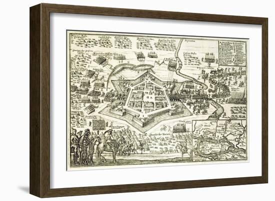 The Siege of Neuhausel by the Turks in 1663 from a Book on the Ottoman Campaigns in Europe-null-Framed Giclee Print