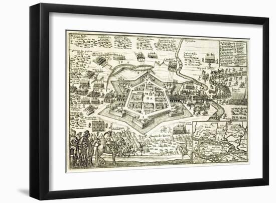 The Siege of Neuhausel by the Turks in 1663 from a Book on the Ottoman Campaigns in Europe-null-Framed Giclee Print