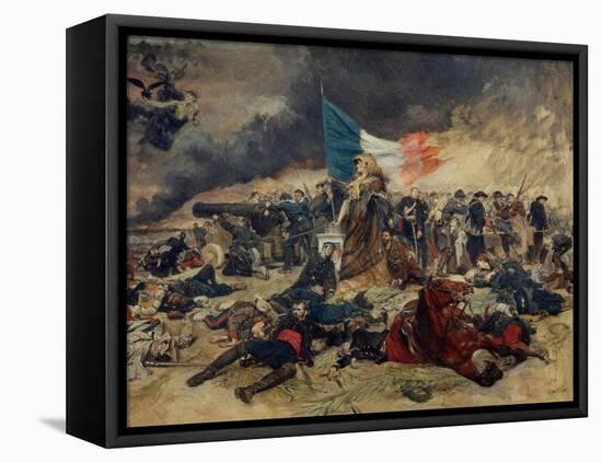 The Siege of Paris 1870-71-Meissonier-Framed Stretched Canvas