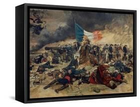 The Siege of Paris 1870-71-Meissonier-Framed Stretched Canvas