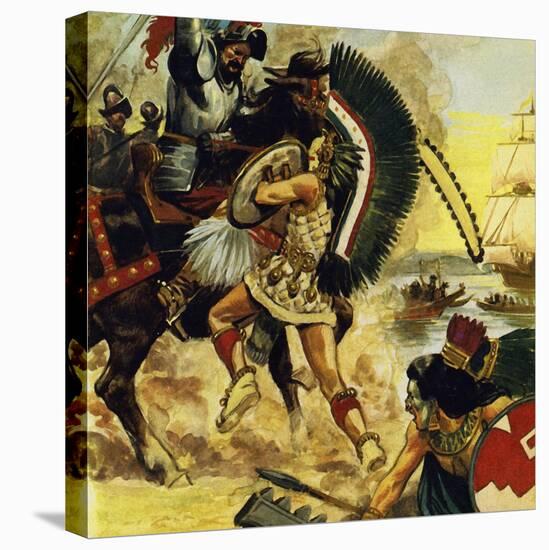 The Siege of Tenochtitlan Began in May 1521-Alberto Salinas-Stretched Canvas