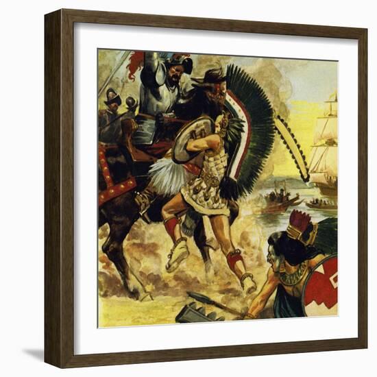 The Siege of Tenochtitlan Began in May 1521-Alberto Salinas-Framed Giclee Print