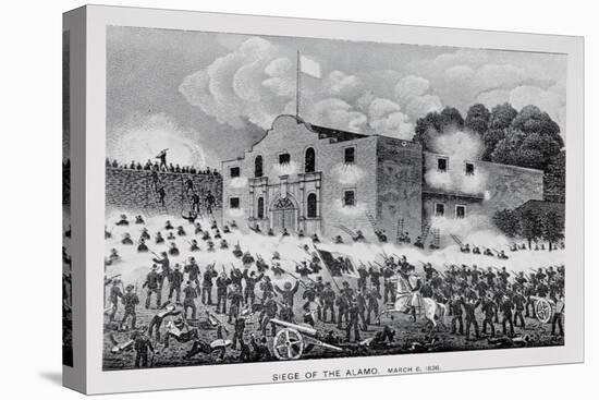The Siege of the Alamo, 6th March 1836, from Texas, an Epitome of Texas History, 1897-null-Stretched Canvas
