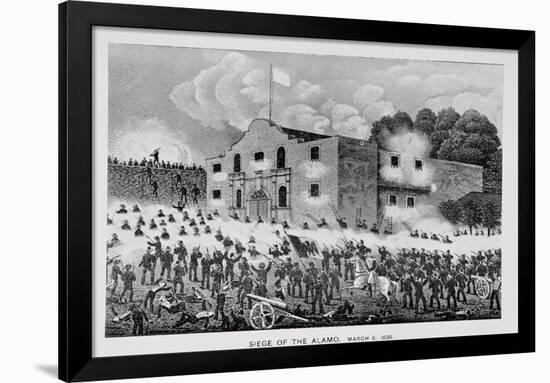 The Siege of the Alamo, 6th March 1836, from Texas, an Epitome of Texas History, 1897-null-Framed Giclee Print