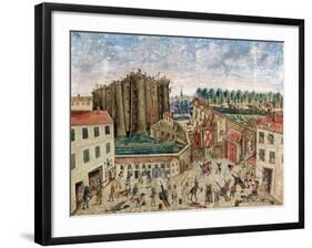 The Siege of the Bastille, 1789-Claude Cholat-Framed Giclee Print