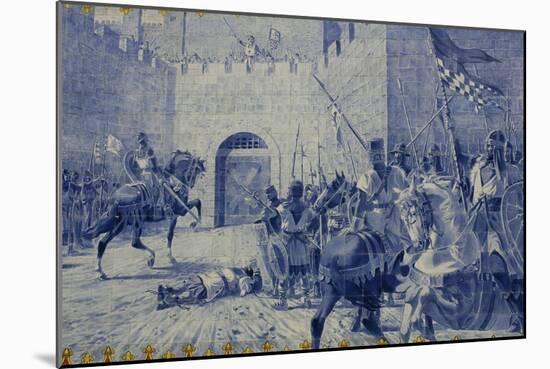 The Siege of the Castle of Torres Novas. Portugal-null-Mounted Giclee Print