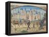 The Siege of Tyre, 1124. Miniature from the Historia by William of Tyre, 1460s-null-Framed Stretched Canvas