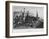 The Siege of Zaragoza in June 1808, Engraved by Augustin Burdet-Denis-auguste-marie Raffet-Framed Giclee Print