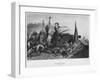 The Siege of Zaragoza in June 1808, Engraved by Augustin Burdet-Denis-auguste-marie Raffet-Framed Giclee Print