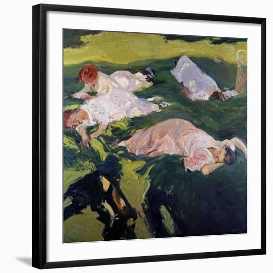 The Siesta, 1912-Joaquín Sorolla y Bastida-Framed Giclee Print