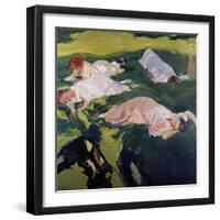 The Siesta, 1912-Joaquín Sorolla y Bastida-Framed Premium Giclee Print