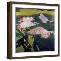 The Siesta, 1912-Joaquín Sorolla y Bastida-Framed Giclee Print