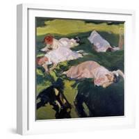 The Siesta, 1912-Joaquín Sorolla y Bastida-Framed Giclee Print