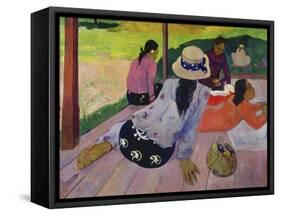 The Siesta, about 1892-94-Paul Gauguin-Framed Stretched Canvas