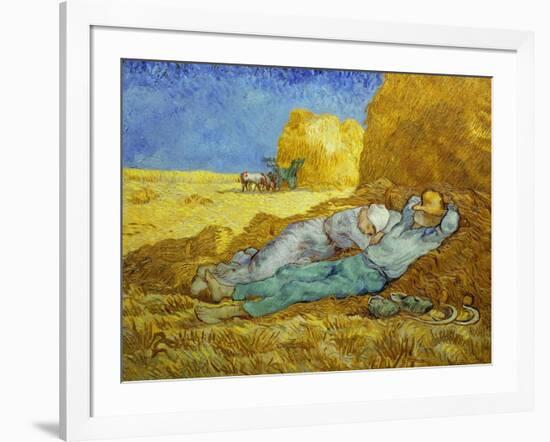 'The Siesta' or 'After Millet', 1889-1890-Vincent van Gogh-Framed Giclee Print