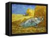 'The Siesta' or 'After Millet', 1889-1890-Vincent van Gogh-Framed Stretched Canvas
