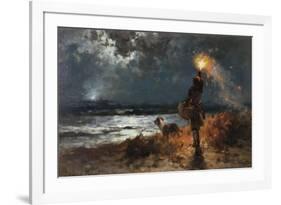 The Signal-Edward Moran-Framed Giclee Print