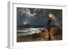 The Signal-Edward Moran-Framed Giclee Print