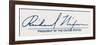 The Signature of Richard Milhouse Nixon, 37th President of the United States, 1972-Richard Nixon-Framed Giclee Print