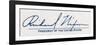 The Signature of Richard Milhouse Nixon, 37th President of the United States, 1972-Richard Nixon-Framed Giclee Print