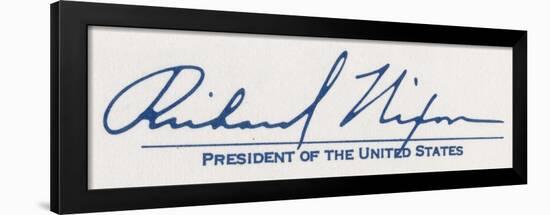 The Signature of Richard Milhouse Nixon, 37th President of the United States, 1972-Richard Nixon-Framed Giclee Print