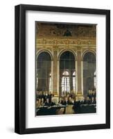The Signing of Peace in the Hall of Mirrors, Versailles, June 28, 1919 (The Peace of Versailles)-William Orpen-Framed Giclee Print