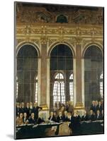 The Signing of Peace in the Hall of Mirrors, Versailles, June 28, 1919 (The Peace of Versailles)-William Orpen-Mounted Giclee Print