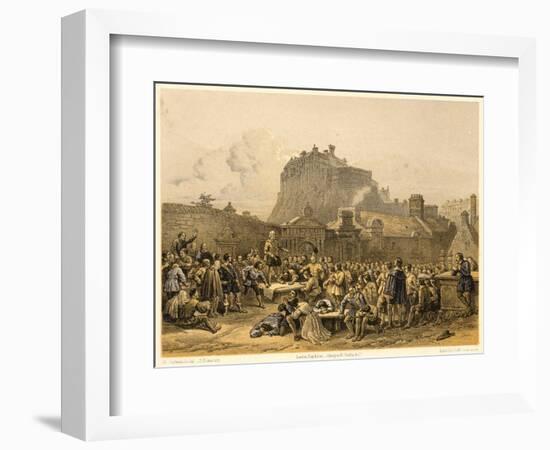 The Signing of the Covenant in Greyfriars' Churchyard Edinburgh-T. Pickin-Framed Art Print