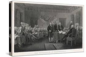 The Signing of the Declaration of Independence in Philadelphia-W. Greatbach-Stretched Canvas