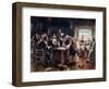 The Signing of the Mayflower Compact, c.1900-Edward Percy Moran-Framed Giclee Print